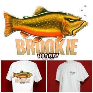 Hotfish Hardcore Fishwear Fishing T-Shirt Angry Grumpy BROWNIE TROUT Fish XL